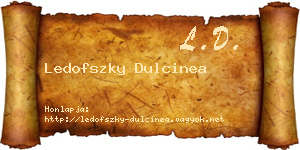 Ledofszky Dulcinea névjegykártya